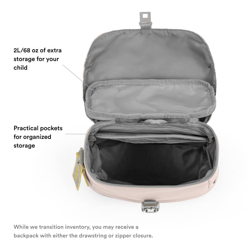 Stokke JetKids BackPack, Pink Lemonade - Expandable Design for Kids 2-7 Years Old - Easy-to-Clean, Water Repellent Fabric - Includes Pull-Out Seat Pad, Name Tag & Detachable Captain Stripes - Image 5